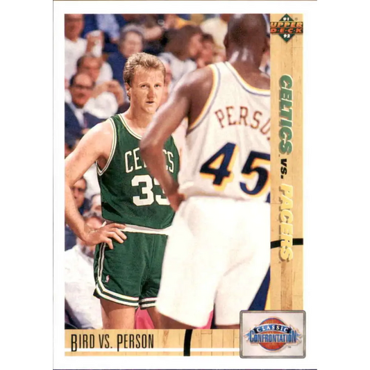 1991-92 Upper Deck #30 Larry Bird/Chuck Person CC NM-MT Boston Celtics/Indiana Pacers Basketball Card Image 1