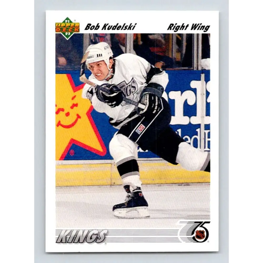 1991-92 Upper Deck #301 Bob Kudelski NM-MT Los Angeles Kings Hockey Card Image 1