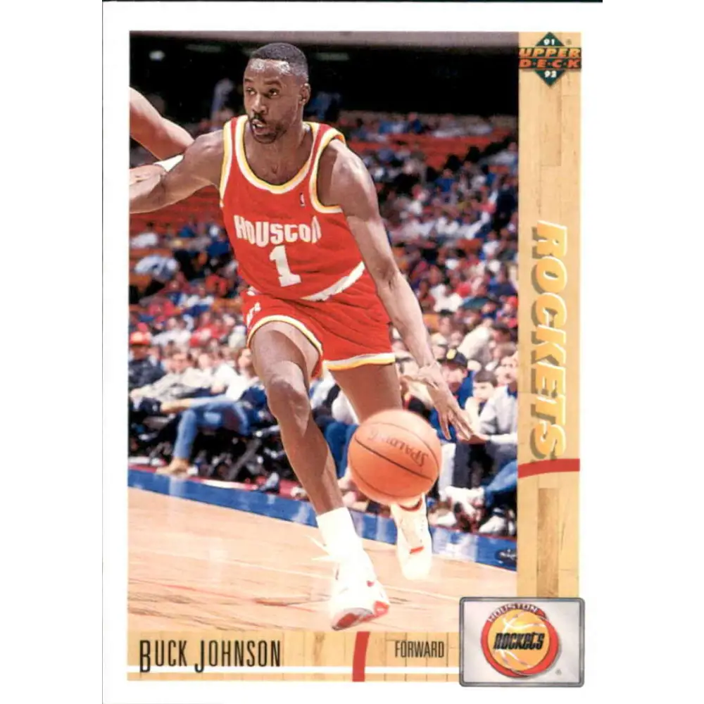 1991-92 Upper Deck #302 Buck Johnson NM-MT Houston Rockets Basketball Card Image 1