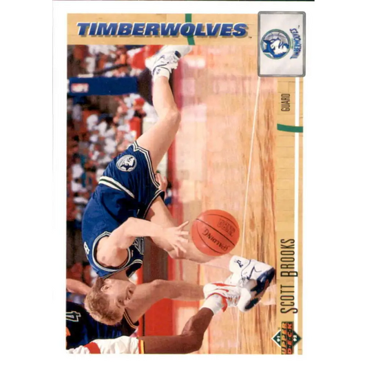 1991-92 Upper Deck #303 Scott Brooks NM-MT Minnesota Timberwolves Basketball Card Image 1