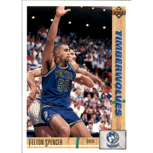 1991-92 Upper Deck #305 Felton Spencer NM-MT Minnesota Timberwolves Basketball Card Image 1