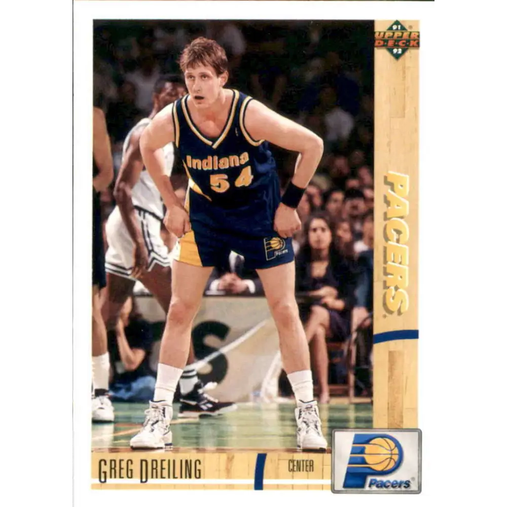 1991-92 Upper Deck #306 Greg Dreiling NM-MT Indiana Pacers Basketball Card Image 1