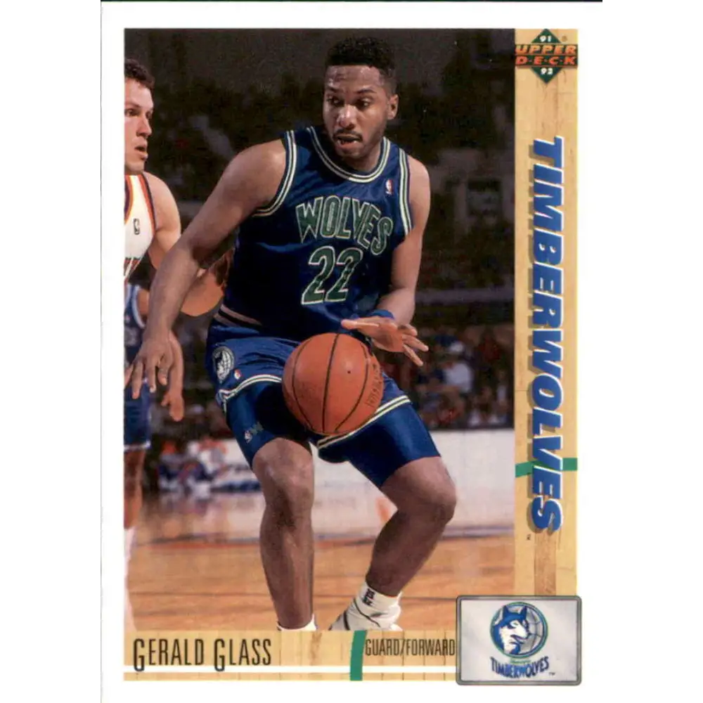 1991-92 Upper Deck #307 Gerald Glass NM-MT Minnesota Timberwolves Basketball Card Image 1