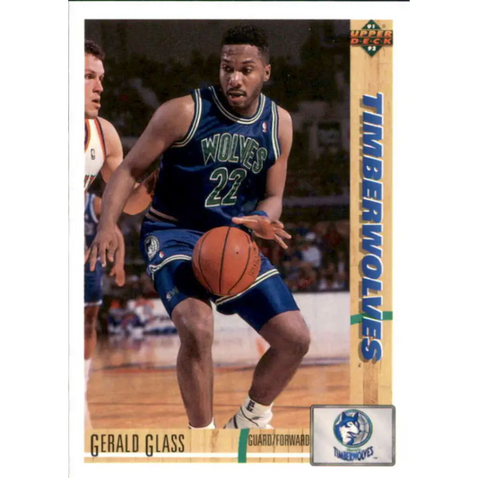 1991-92 Upper Deck #307 Gerald Glass NM-MT Minnesota Timberwolves Basketball Card Image 1