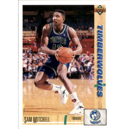 1991-92 Upper Deck #309 Sam Mitchell NM-MT Minnesota Timberwolves Basketball Card Image 1