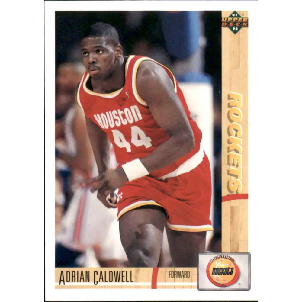 1991-92 Upper Deck #310 Adrian Caldwell NM-MT Houston Rockets Basketball Card Image 1
