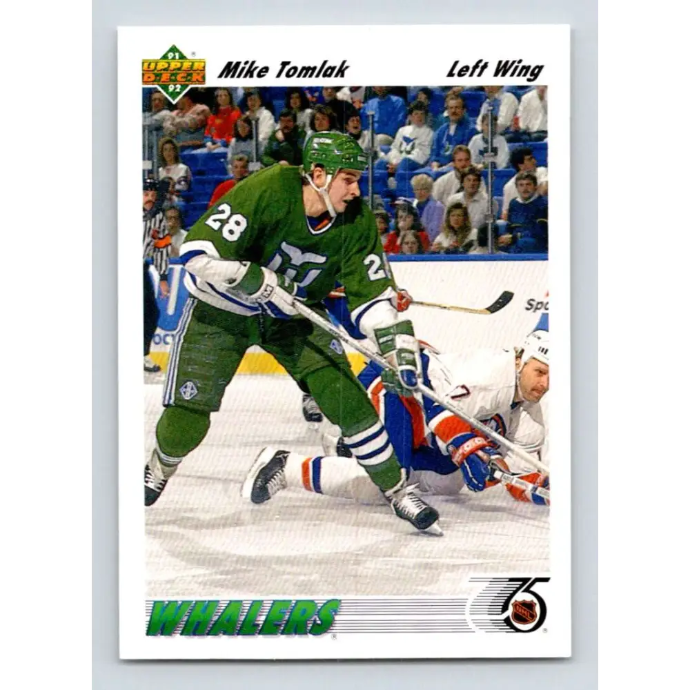 1991-92 Upper Deck #310 Mike Tomlak NM-MT Hartford Whalers Hockey Card Image 1