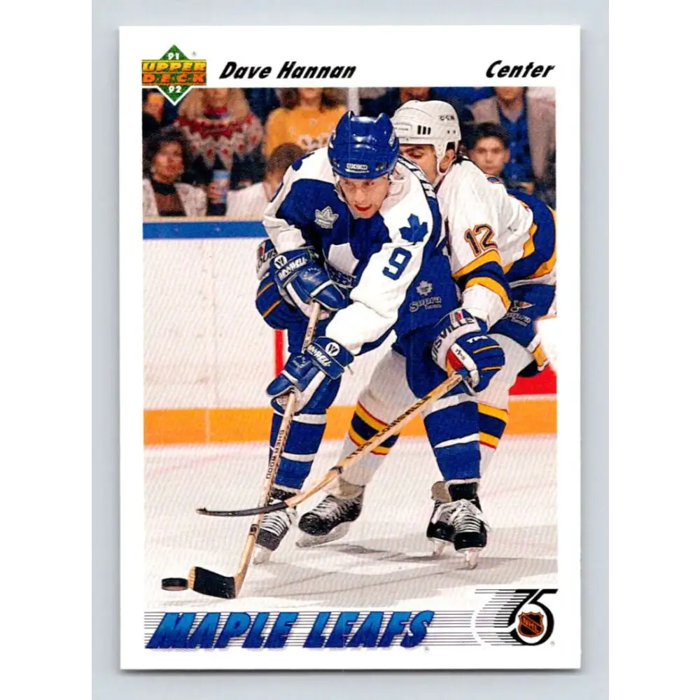 1991-92 Upper Deck #312 Dave Hannan NM-MT Toronto Maple Leafs Hockey Card Image 1