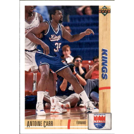 1991-92 Upper Deck #313 Antoine Carr NM-MT Sacramento Kings Basketball Card Image 1