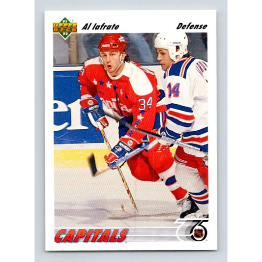1991-92 Upper Deck #318 Al Iafrate NM-MT Washington Capitals Hockey Card Image 1