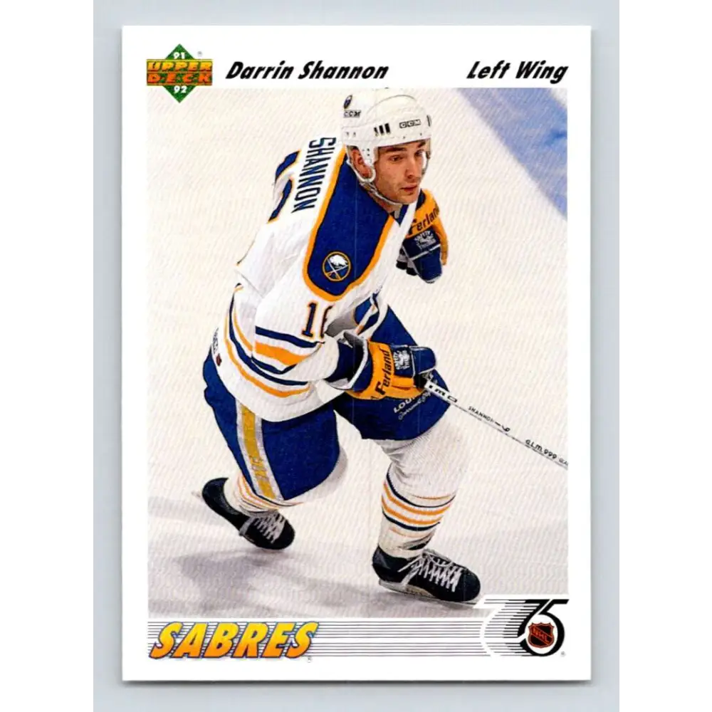 1991-92 Upper Deck #322 Darrin Shannon NM-MT Hockey Card Image 1