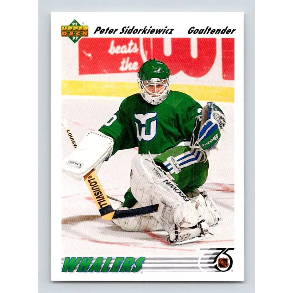 1991-92 Upper Deck #325 Peter Sidorkiewicz NM-MT Hartford Whalers Hockey Card Image 1