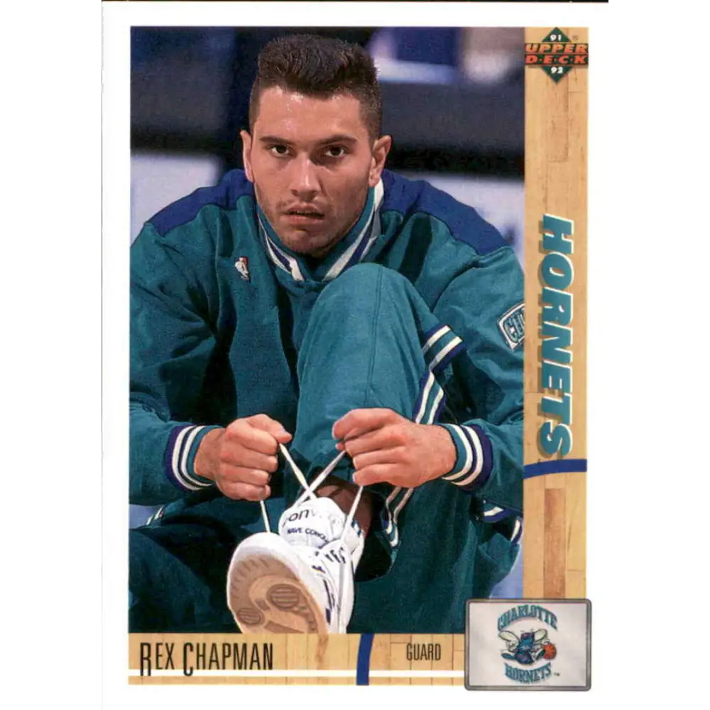 1991-92 Upper Deck #325 Rex Chapman NM-MT Charlotte Hornets Basketball Card Image 1
