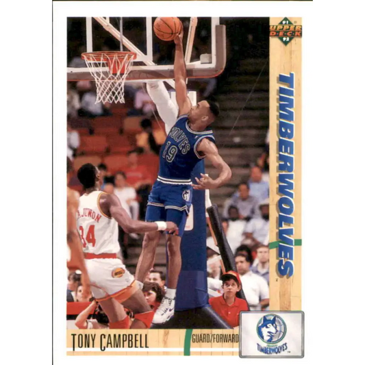 1991-92 Upper Deck #326 Tony Campbell NM-MT Minnesota Timberwolves Basketball Card Image 1