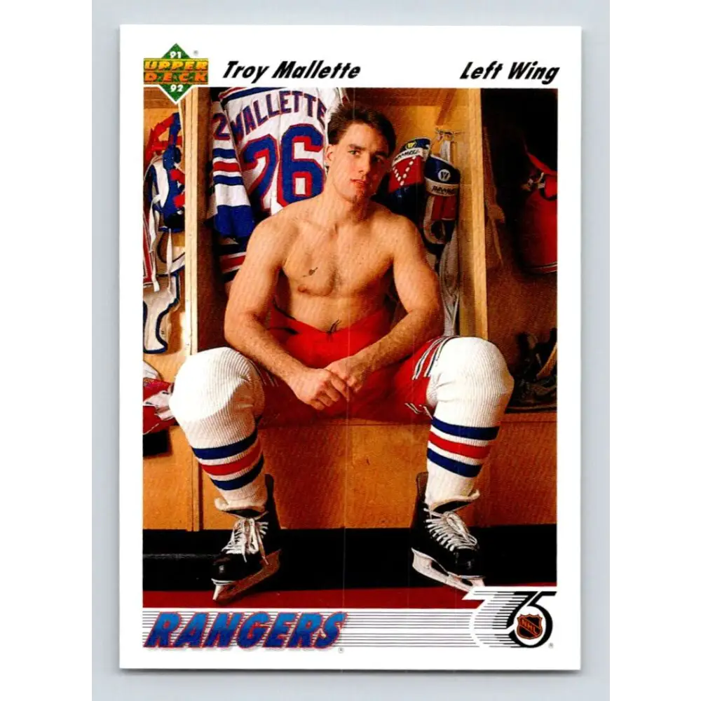 1991-92 Upper Deck #326 Troy Mallette NM-MT Hockey Card Image 1