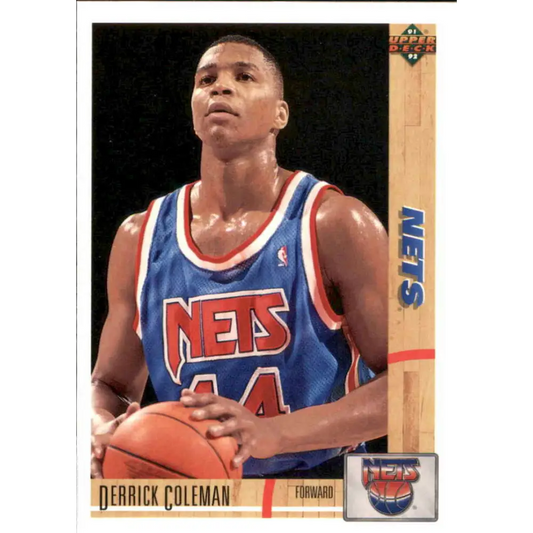 1991-92 Upper Deck #332 Derrick Coleman NM-MT New Jersey Nets Basketball Card Image 1