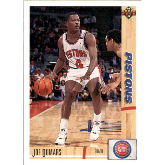 1991-92 Upper Deck #335 Joe Dumars NM-MT Detroit Pistons Basketball Card Image 1