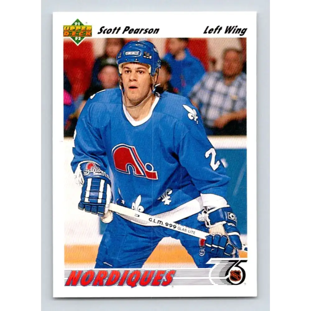1991-92 Upper Deck #336 Scott Pearson NM-MT Quebec Nordiques Hockey Card Image 1