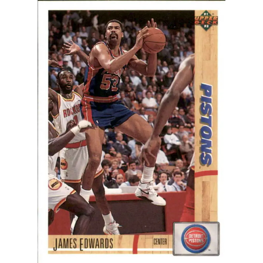 1991-92 Upper Deck #338 James Edwards NM-MT Detroit Pistons Basketball Card Image 1