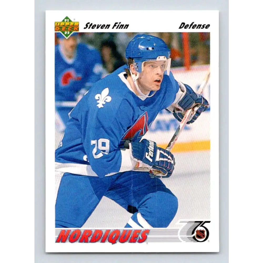 1991-92 Upper Deck #340 Steven Finn NM-MT Quebec Nordiques Hockey Card Image 1
