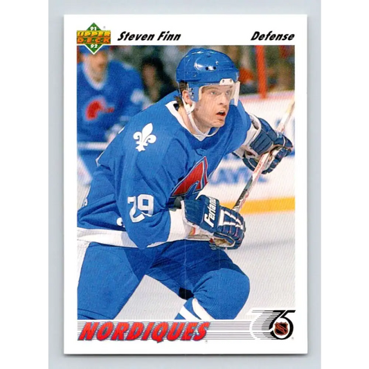 1991-92 Upper Deck #340 Steven Finn NM-MT Quebec Nordiques Hockey Card Image 1