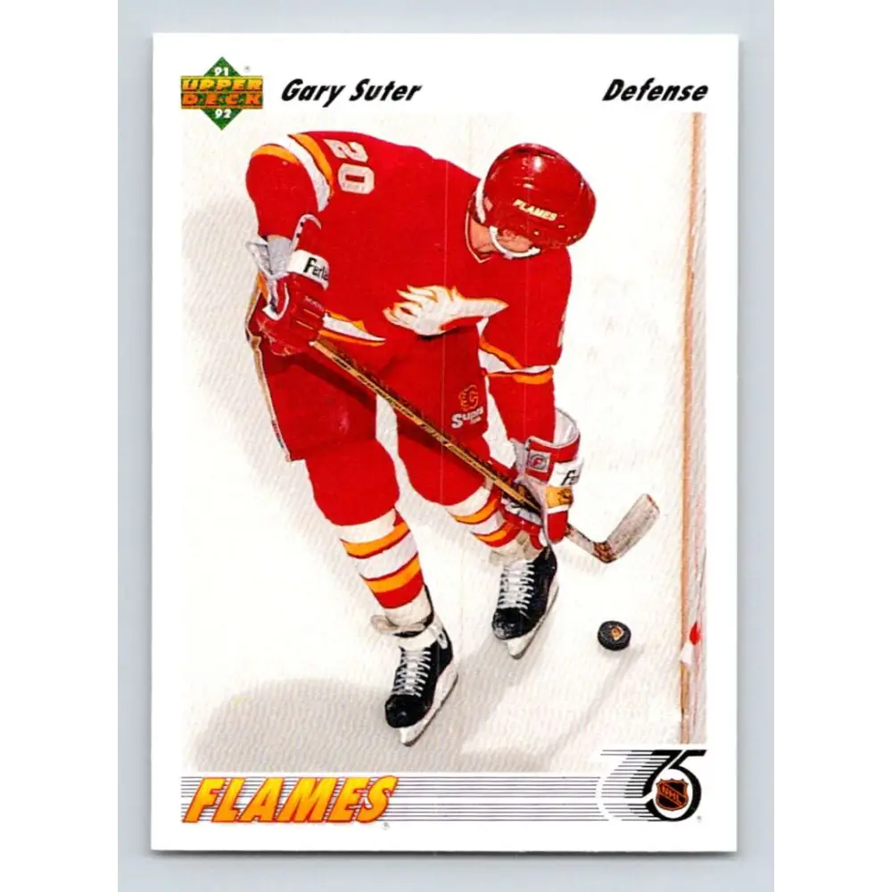 1991-92 Upper Deck #341 Gary Suter NM-MT Calgary Flames Hockey Card Image 1
