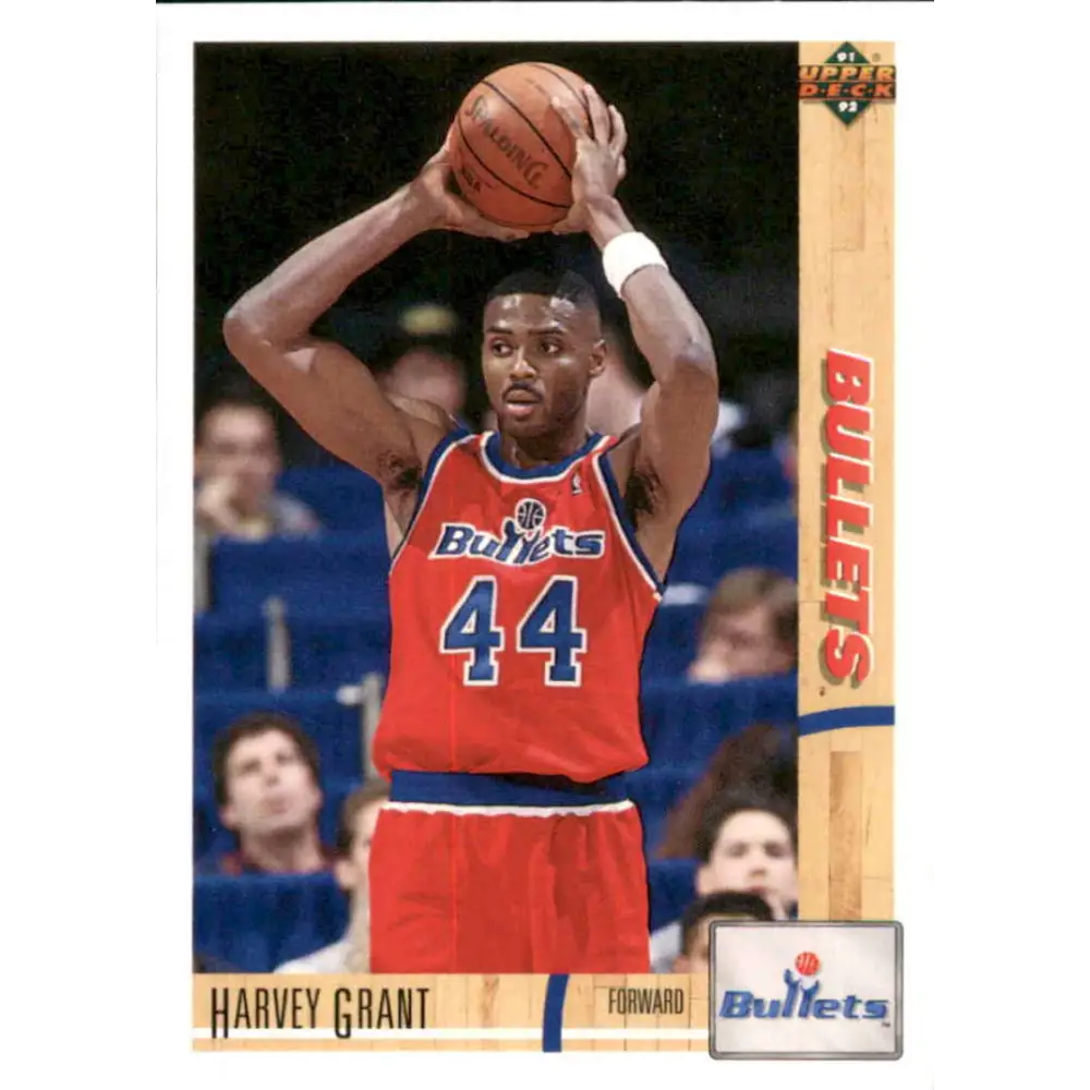 1991-92 Upper Deck #342 Harvey Grant NM-MT Washington Bullets Basketball Card Image 1