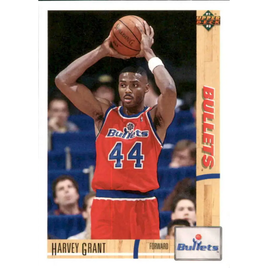 1991-92 Upper Deck #342 Harvey Grant NM-MT Washington Bullets Basketball Card Image 1