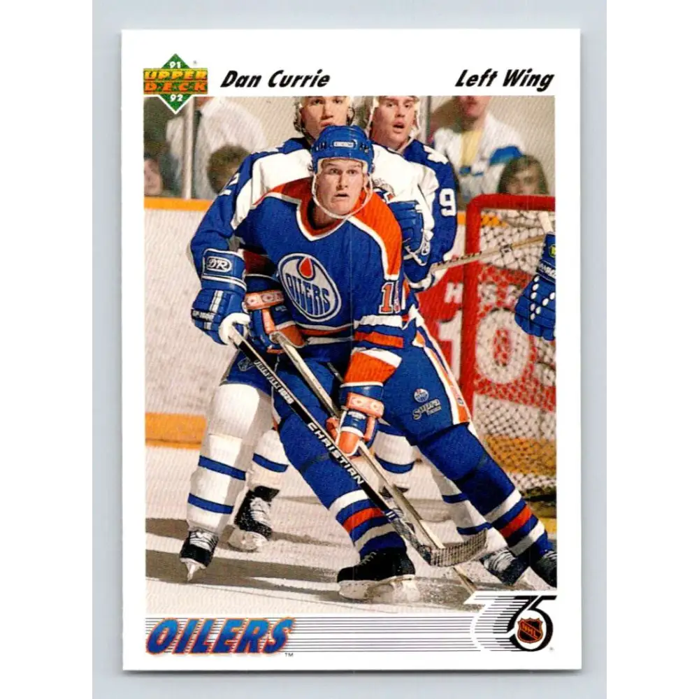 1991-92 Upper Deck #347 Dan Currie NM-MT RC Rookie Hockey Card Image 1