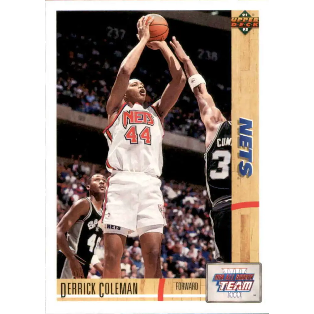 1991-92 Upper Deck #35 Derrick Coleman ART NM-MT New Jersey Nets Basketball Card Image 1