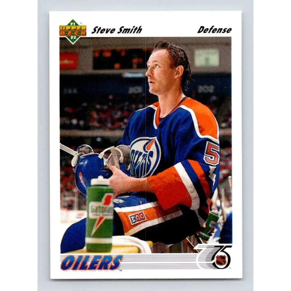 1991-92 Upper Deck #350 Steve Smith NM-MT Hockey Card Image 1