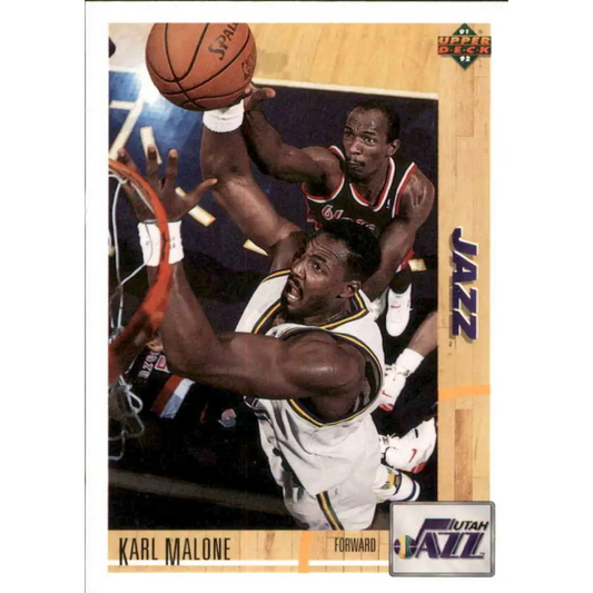 1991-92 Upper Deck #355 Karl Malone NM-MT Utah Jazz Basketball Card Image 1
