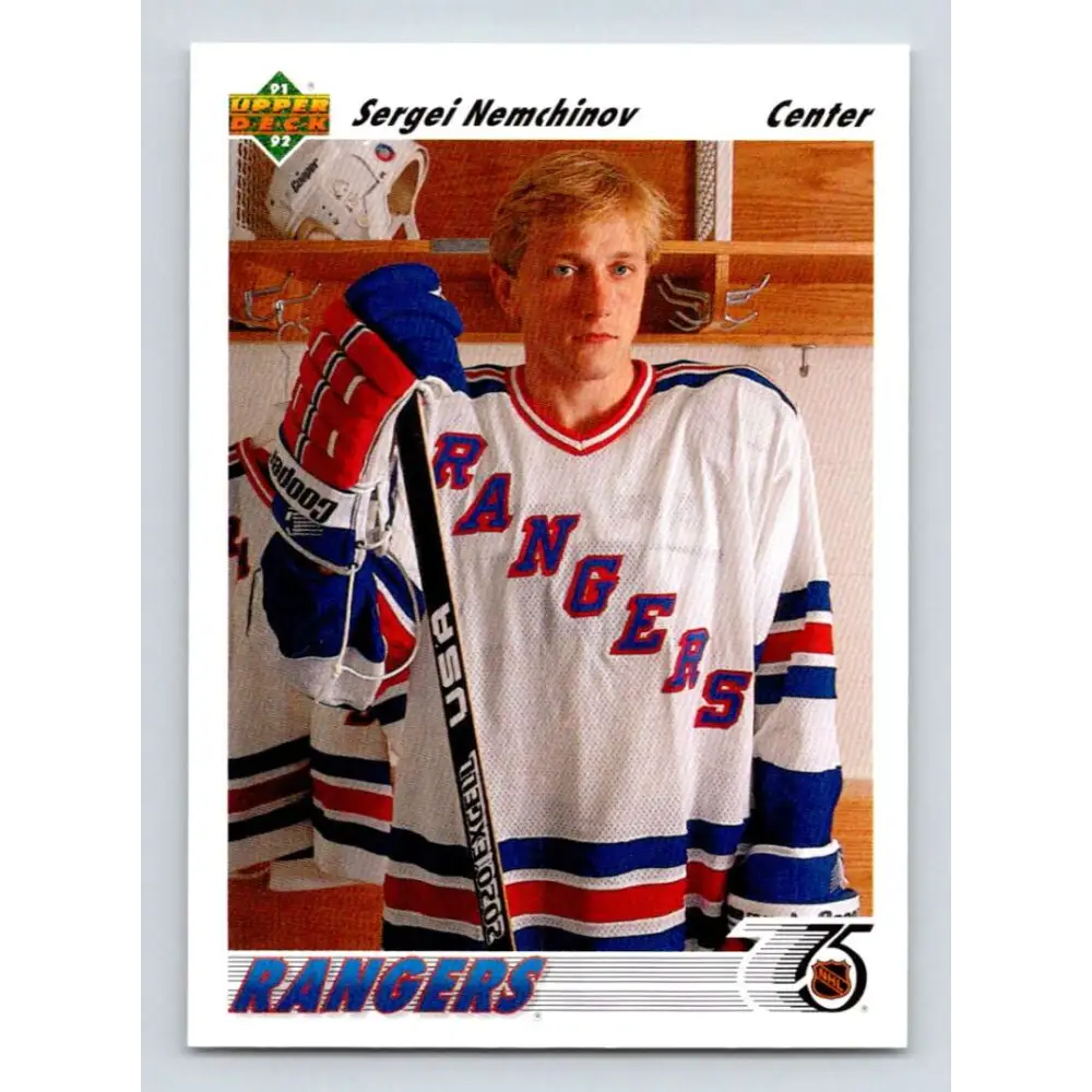 1991-92 Upper Deck #355 Sergei Nemchinov NM-MT New York Rangers Hockey Card Image 1