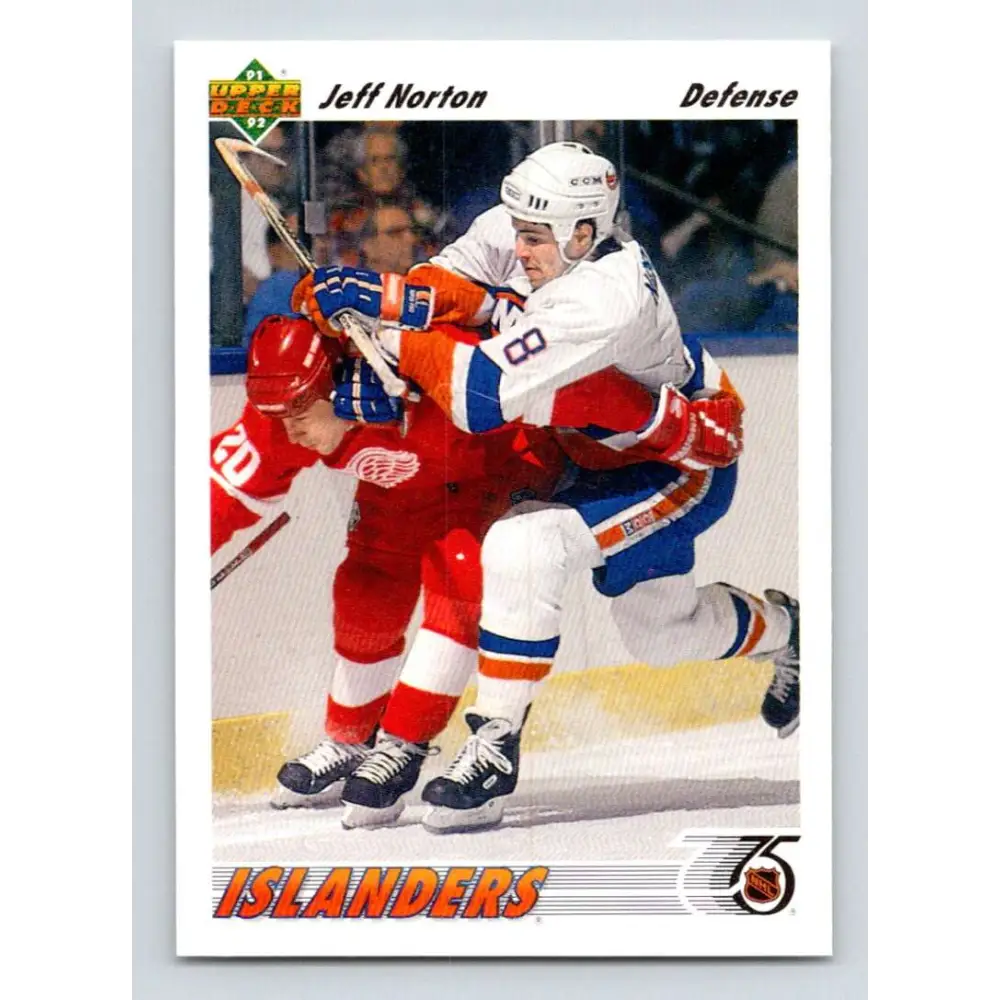 1991-92 Upper Deck #357 Jeff Norton NM-MT New York Islanders Hockey Card Image 1