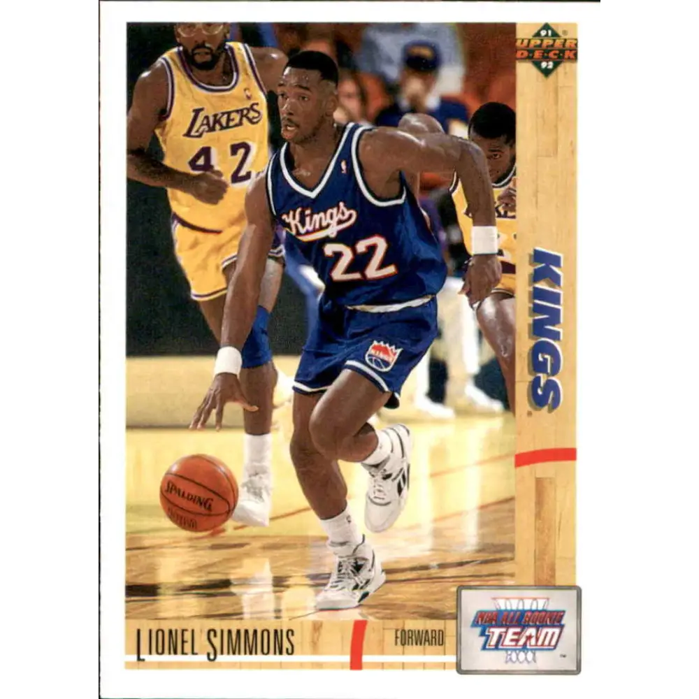 1991-92 Upper Deck #36 Lionel Simmons ART NM-MT Sacramento Kings Basketball Card Image 1
