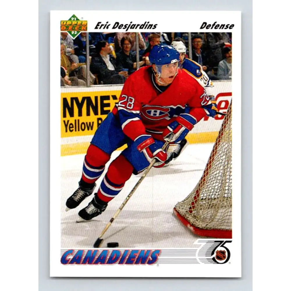 1991-92 Upper Deck #360 Eric Desjardins NM-MT Montreal Canadiens Hockey Card Image 1
