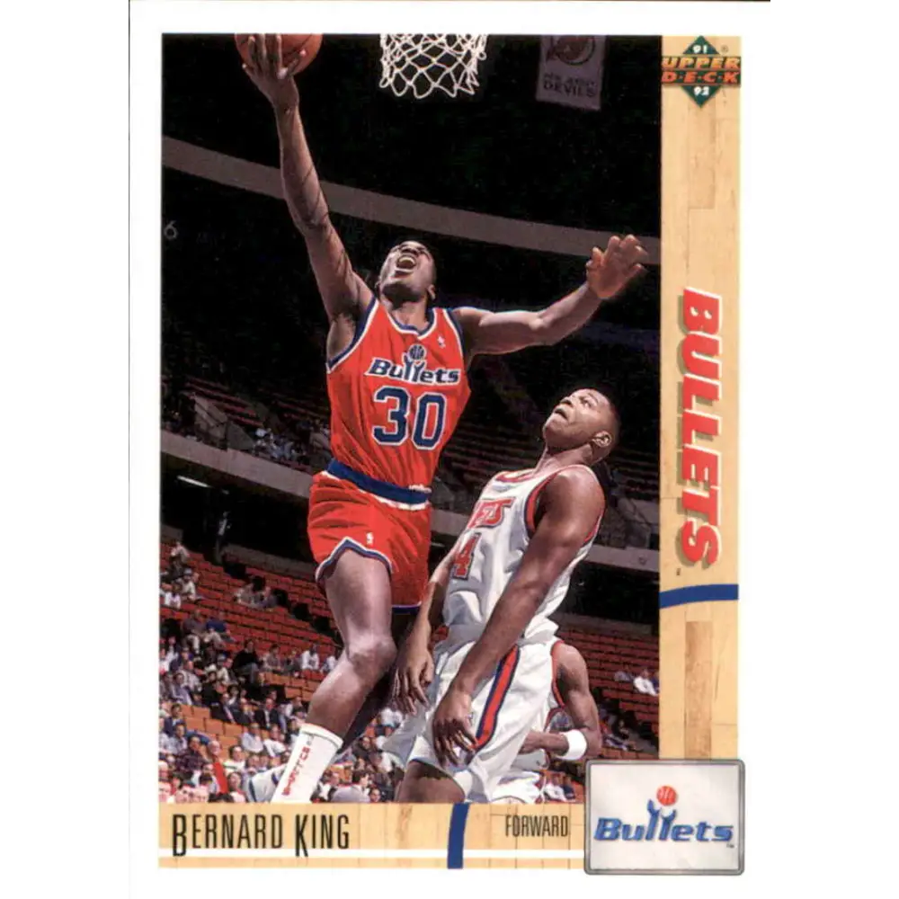 1991-92 Upper Deck #365 Bernard King NM-MT Washington Bullets Basketball Card Image 1