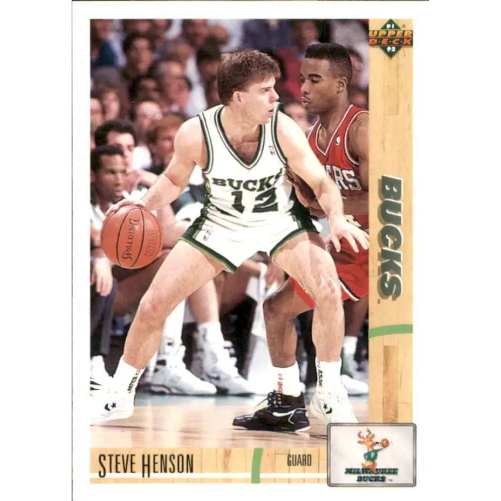 1991-92 Upper Deck #366 Steve Henson NM-MT Milwaukee Bucks Basketball Card Image 1