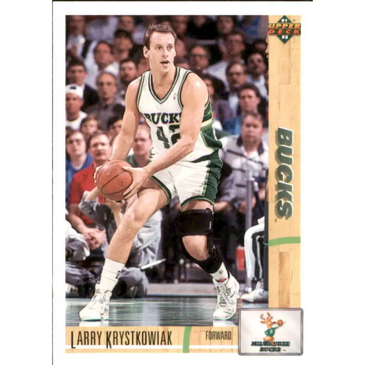 1991-92 Upper Deck #368 Larry Krystkowiak NM-MT Milwaukee Bucks Basketball Card Image 1