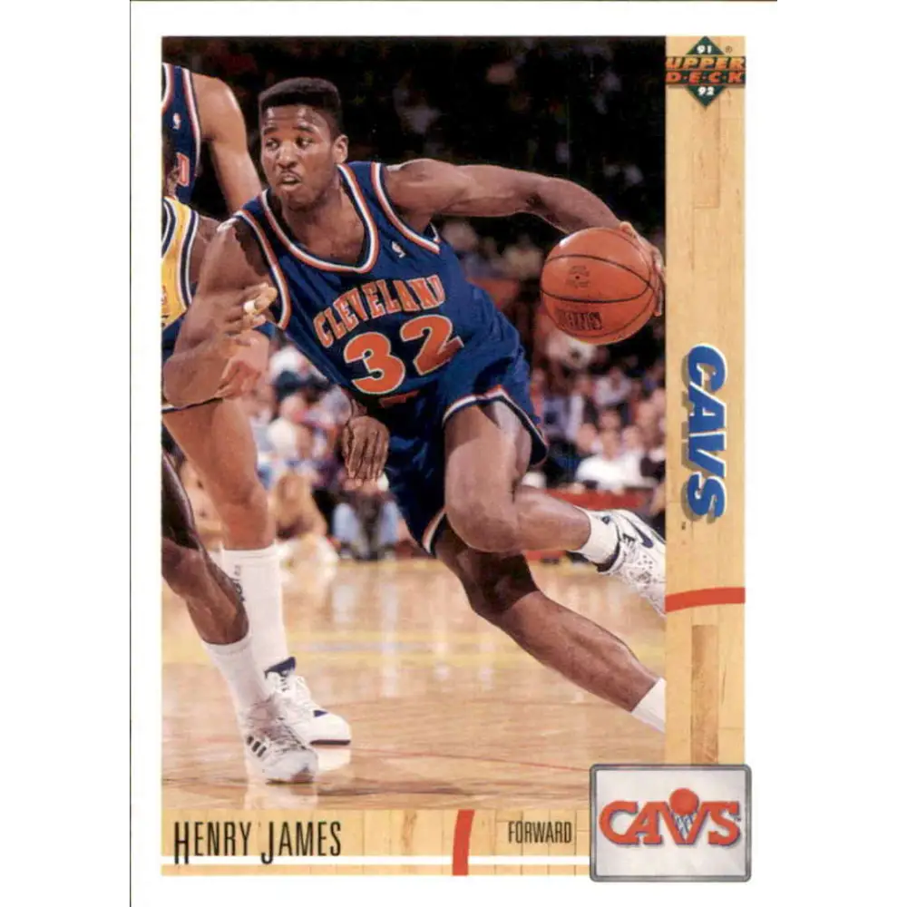 1991-92 Upper Deck #369 Henry James UER NM-MT Cleveland Cavaliers Basketball Card Image 1