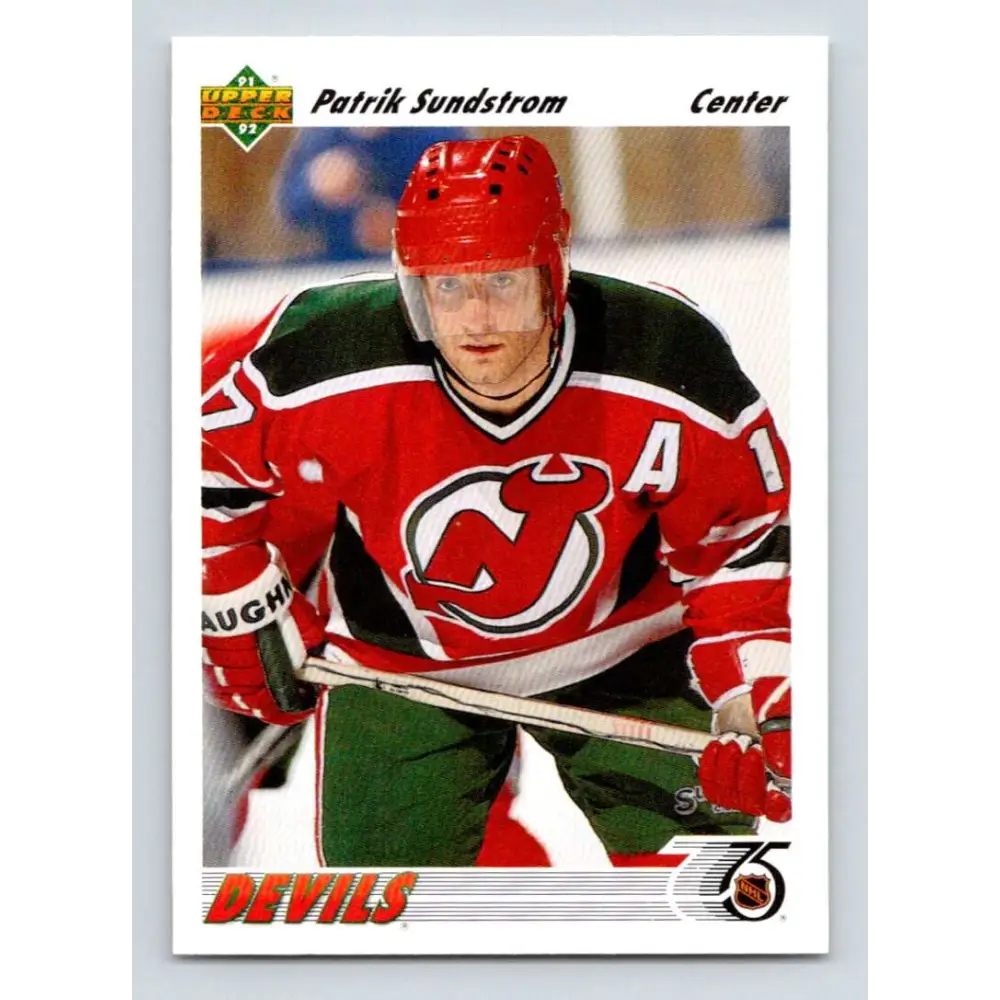 1991-92 Upper Deck #369 Patrik Sundstrom NM-MT New Jersey Devils Hockey Card Image 1