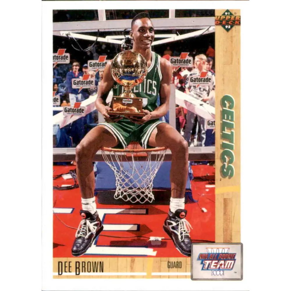 1991-92 Upper Deck #37 Dee Brown ART NM-MT Boston Celtics Basketball Card Image 1