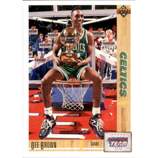 1991-92 Upper Deck #37 Dee Brown ART NM-MT Boston Celtics Basketball Card Image 1