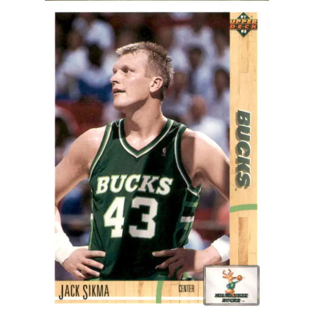 1991-92 Upper Deck #370 Jack Sikma NM-MT Milwaukee Bucks Basketball Card Image 1