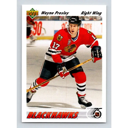 1991-92 Upper Deck #371 Wayne Presley NM-MT Hockey Card Image 1