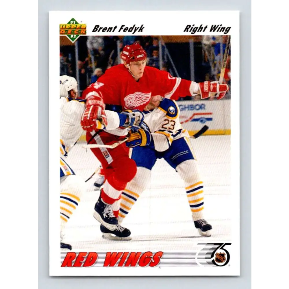 1991-92 Upper Deck #373 Brent Fedyk NM-MT Detroit Red Wings Hockey Card Image 1