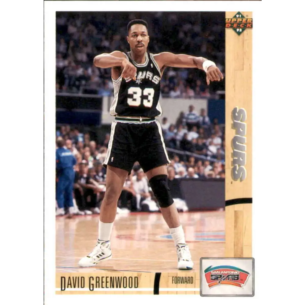 1991-92 Upper Deck #374 David Greenwood NM-MT San Antonio Spurs Basketball Card Image 1