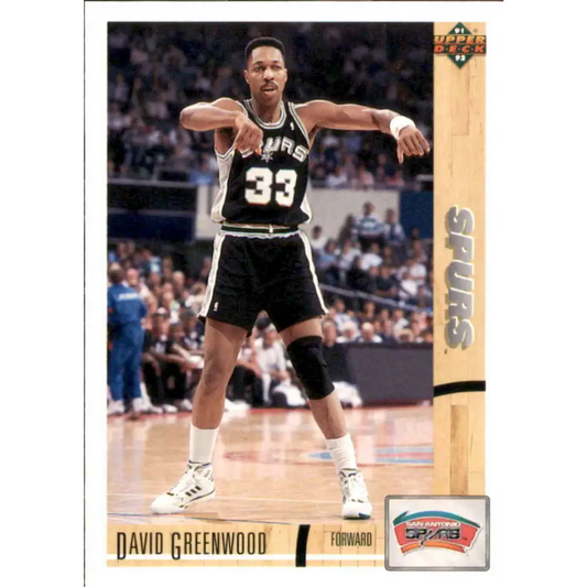 1991-92 Upper Deck #374 David Greenwood NM-MT San Antonio Spurs Basketball Card Image 1