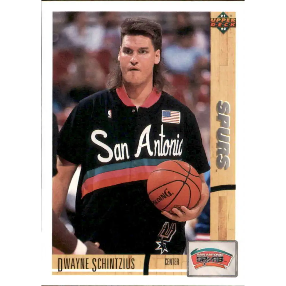 1991-92 Upper Deck #376 Dwayne Schintzius NM-MT San Antonio Spurs Basketball Card Image 1