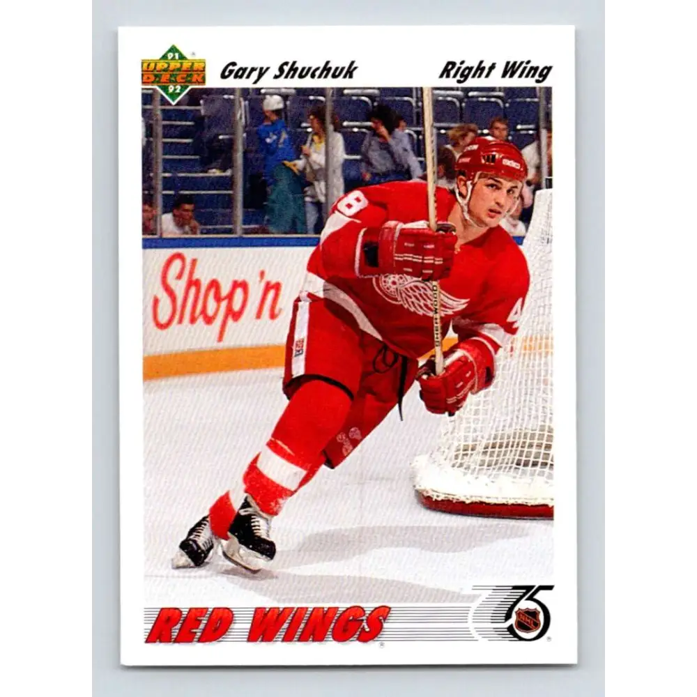 1991-92 Upper Deck #376 Gary Shuchuk NM-MT Detroit Red Wings Hockey Card Image 1